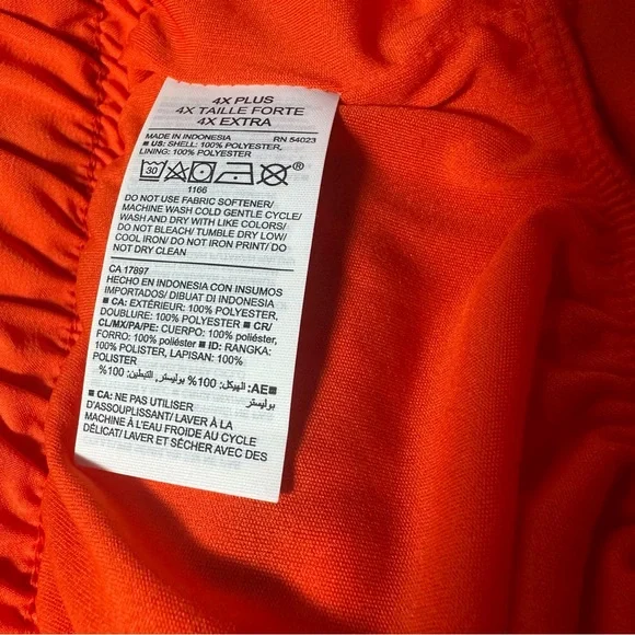 Old Navy Active Poppy (Neon Orange) Go-Dry Lined Dolphin Hem Shorts Plus Size 4X - Picture 12 of 12